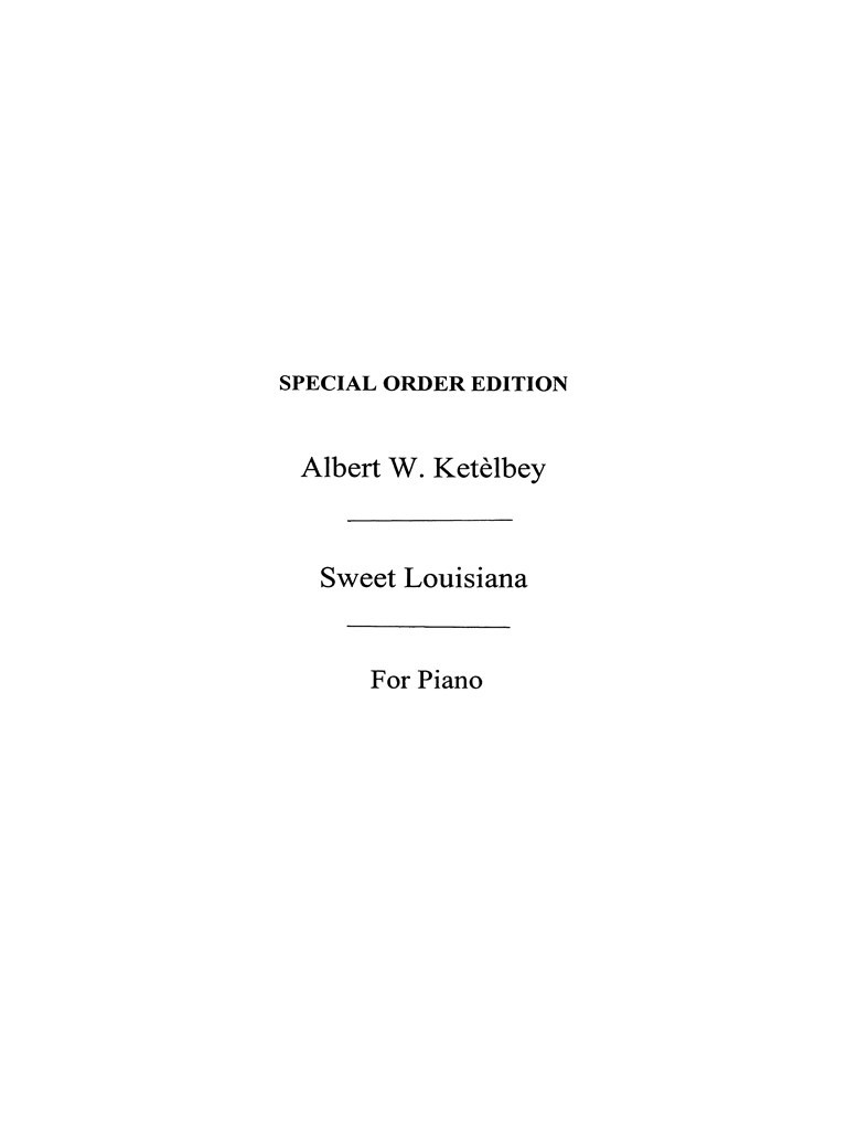 Sweet Louisiana (Piano)